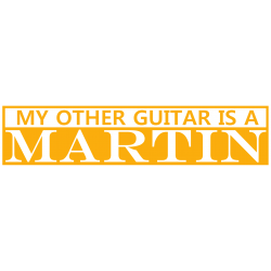 我的另一把吉他是XXXX 搞笑幽默貼紙-五種品牌 "Martin" "Gibson" "Fender" "Taylor" "SOMOGYI"
