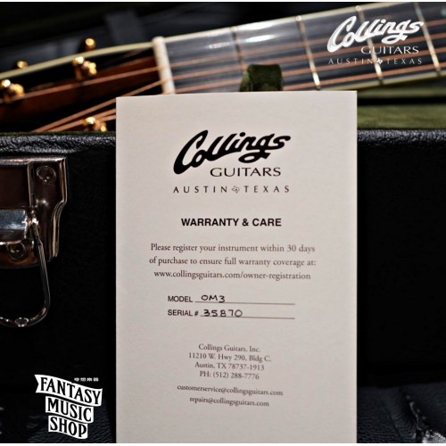 Collings OM3 西卡雲杉+印度玫瑰木 高階訂製款 全單板 手工吉他
