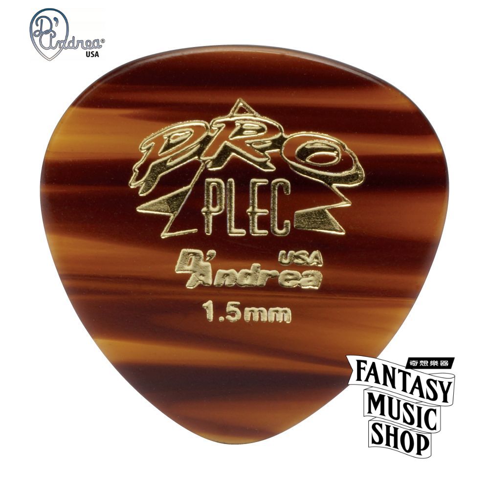 DAndrea Tommy 專用款 Pick 玳瑁色 | 385 SHAPE PRO PLEC 美國進口 — 三峽吉他 / Bass
