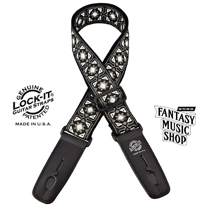 Lock-it straps 安全背帶 緹花編織 旅者款| Lock-It Straps 免安裝直接提供保護 美國製 — 三峽吉他 / Bass｜YA! 玩音樂