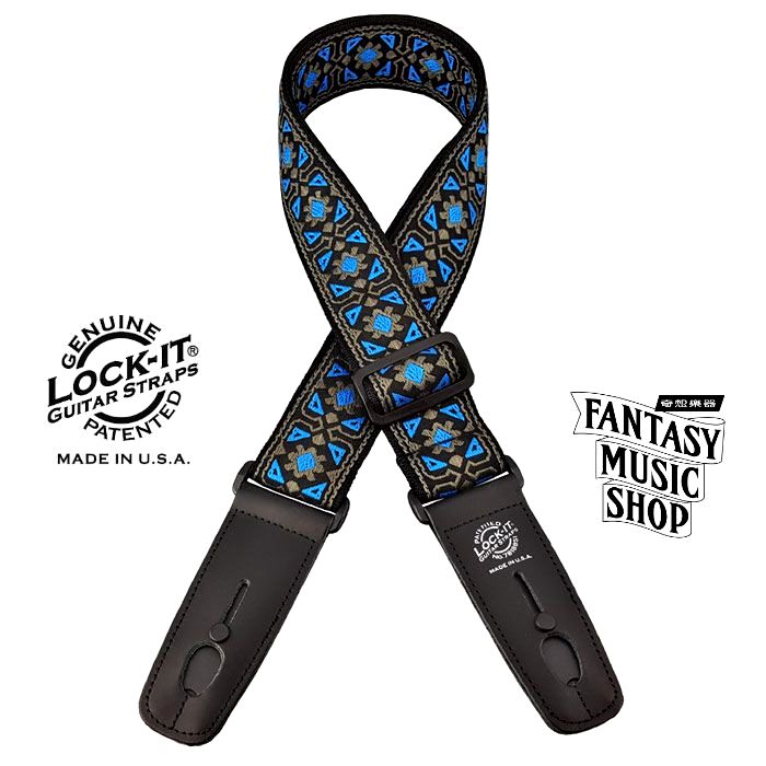 Lock-it straps 安全背帶 緹花編織 吟遊詩人款| Lock-It Straps 免安裝直接提供保護 美國製 — 三峽吉他 / Bass｜YA! 玩音樂