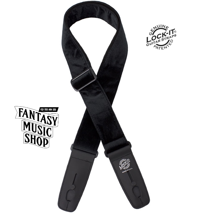 Lock-it straps 安全背帶 黑色 絨布款| Lock-It Straps 免安裝直接提供保護 美國製 — 三峽吉他 / Bass｜YA! 玩音樂