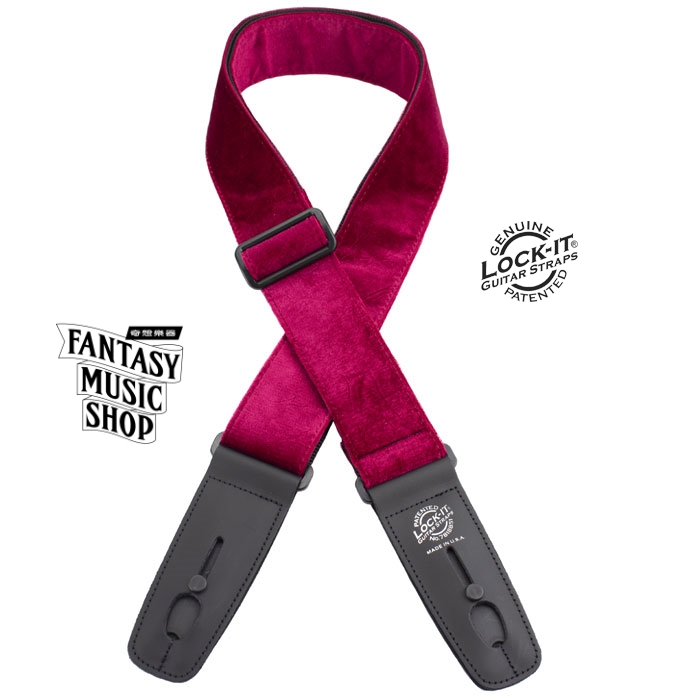 Lock-it straps 安全背帶 紅色 絨布款| Lock-It Straps 免安裝直接提供保護 美國製 — 三峽吉他 / Bass｜YA! 玩音樂