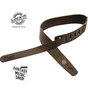 安全背帶 巧克力色真皮 無金屬款 | Lock-It Straps 免安裝直接提供保護 美國製