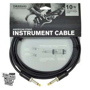 Daddario 10ft American Stage 雙直頭導線 (PWAC-PW-AMSG-10)