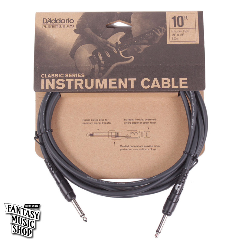 Daddario 10ft Classic Series 雙直頭導線 (PWAC-PW-CGT-10) — 三峽配件 / 週邊｜YA! 玩音樂