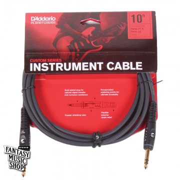 Daddario 10ft Custom Series stereo 立體聲 雙直頭導線 (PWAC-PW-GS-10)
