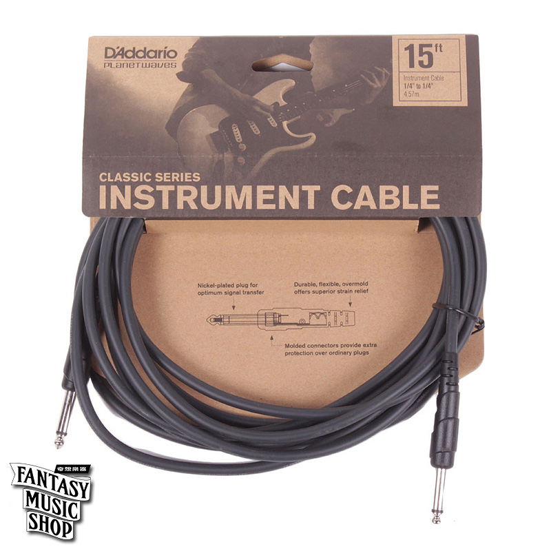 Daddario 15ft Classic Series 雙直頭導線 (PWAC-PW-CGT-15) — 三峽配件 / 週邊｜YA! 玩音樂