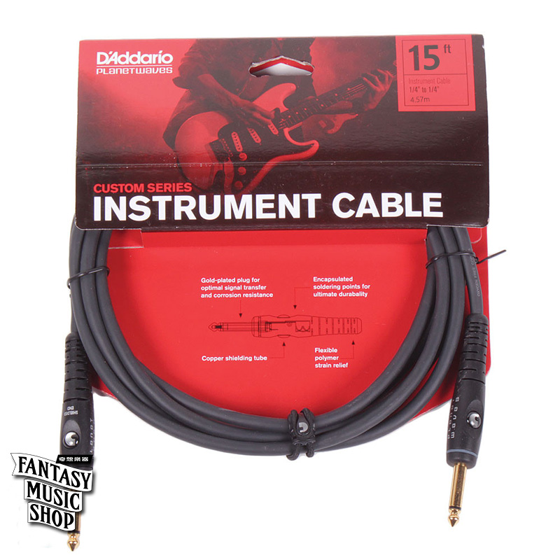 Daddario 15ft Custom Series 雙直頭導線 (PWAC-PW-G-15) — 三峽配件 / 週邊