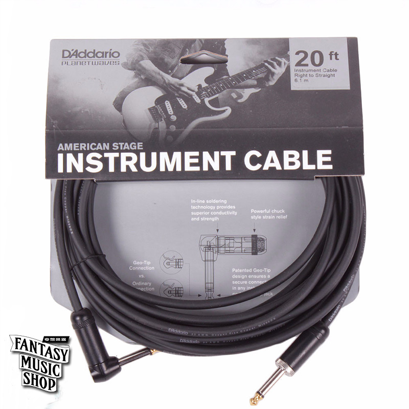 Daddario 20ft American Stage L頭+直頭導線 (PWAC-PW-AMSG-20) — 三峽配件 / 週邊｜YA! 玩音樂