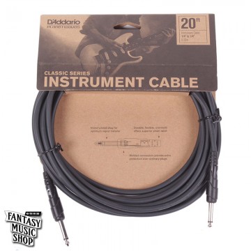 Daddario 20ft Classic Series 雙直頭導線 (PWAC-PW-CGT-20)