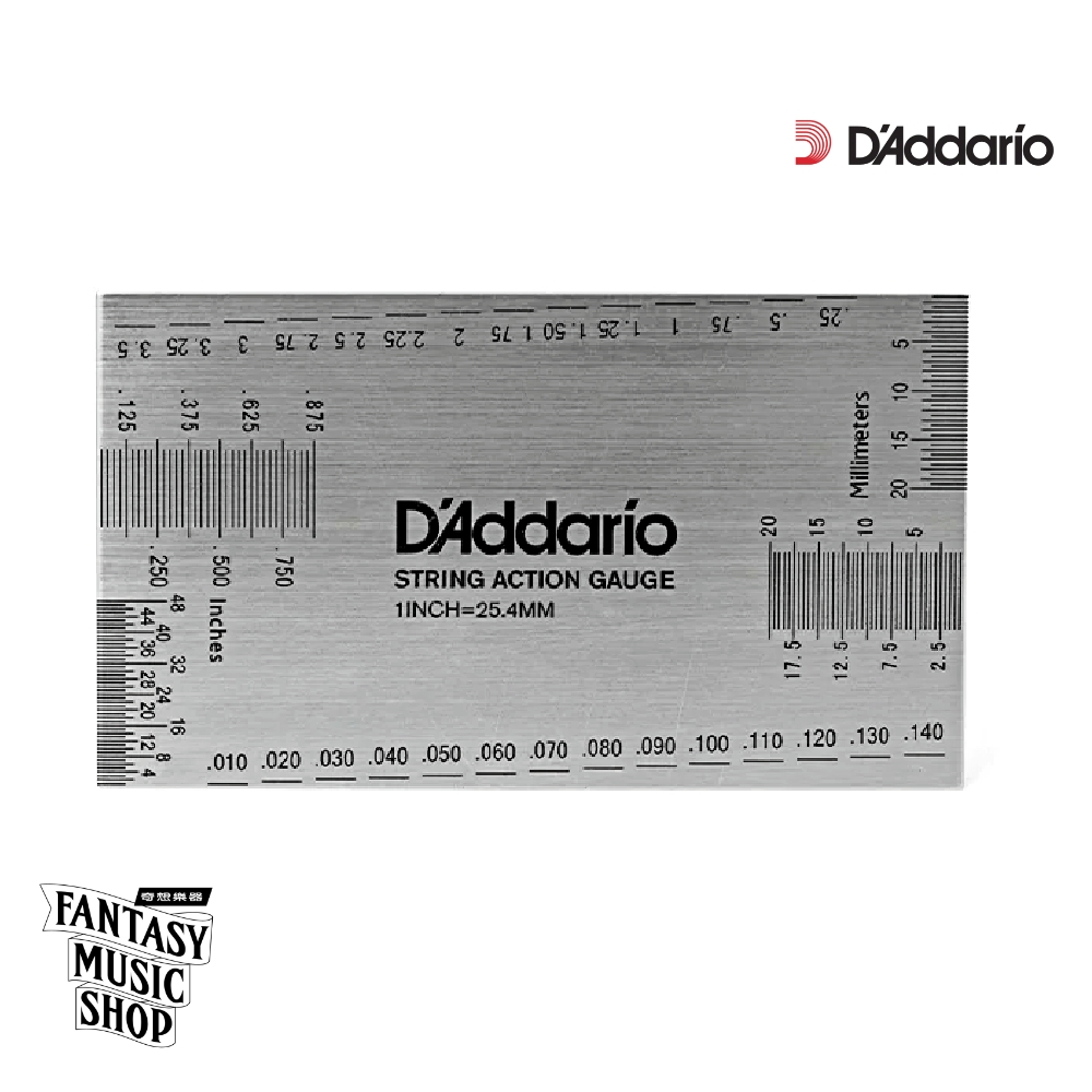 D'Addario 吉他弦距量測卡尺 | 弦距卡 Daddario 金屬款 — 三峽烏克麗麗｜YA! 玩音樂