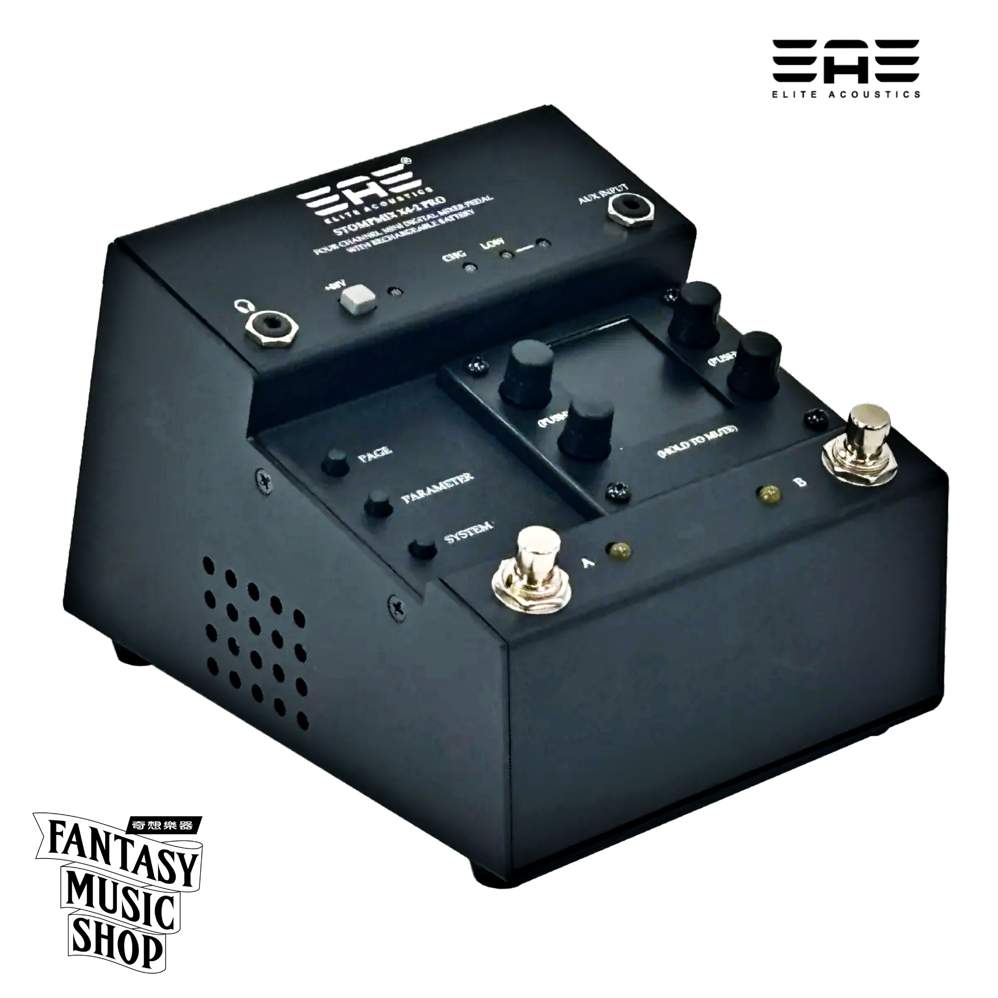 Elite EAE | StompMix X4-2 Pro 木吉他前級 四軌 | 多功能 可充電 前級混音器 — 三峽吉他 / Bass