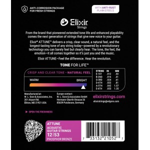 Elixir ATTUNE 紅銅 民謠吉他弦 12-53
