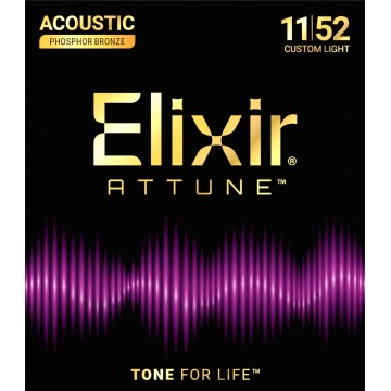Elixir ATTUNE 磷青銅民謠吉他弦 11-52