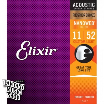 Elixir 紅銅 Nanoweb 民謠吉他弦 (11-52)