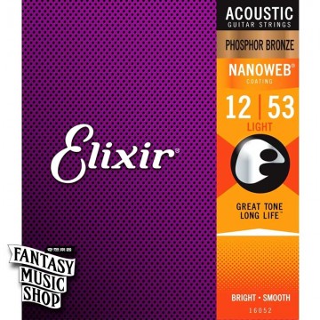 Elixir 紅銅 Nanoweb 民謠吉他弦 (12-53)