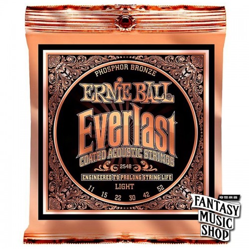 Ernie Ball 2548 民謠吉他弦 .011 Everlast (覆膜磷銅弦)