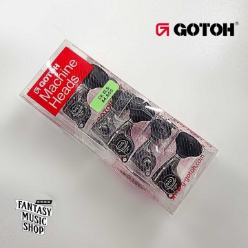 GOTOH 黑檀木弦鈕頭 黑墨閃光色鈕身 CK EL5 | 1:21齒輪比 45度左3右3 齒輪精細度高 