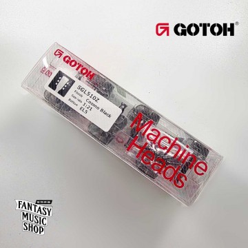 GOTOH 黑檀木弦鈕頭 黑墨閃光色鈕身 CK EL5 | 1:21齒輪比 45度左3右3 齒輪精細度高 