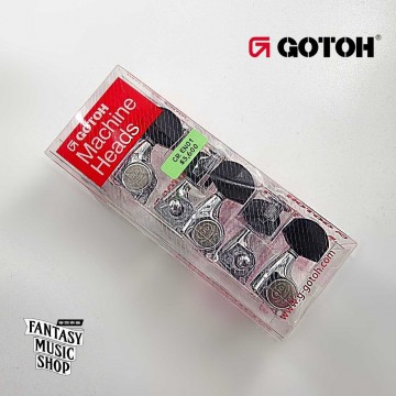 GOTOH 鉻合金 黑檀木圓方弦鈕頭 CR EN01 | 1:21齒輪比 45度左3右3 齒輪精細度高 