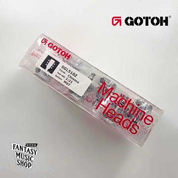 GOTOH 乳白塑料方弦鈕頭 鉻合金鈕身 CR M07 | 1:21齒輪比 45度左3右3 齒輪精細度高 