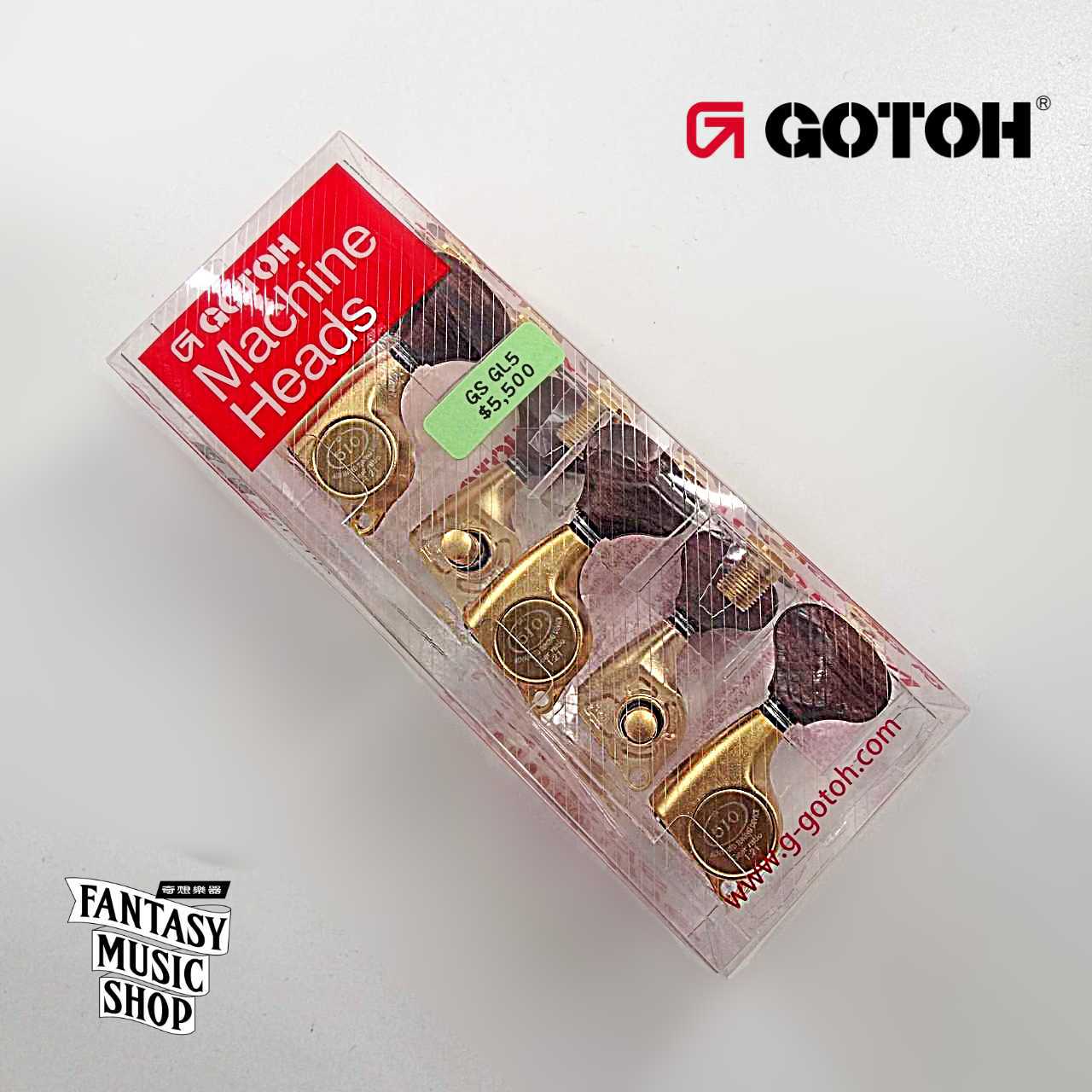 GOTOH GOTOH 墨西哥玫瑰木質弦鈕頭 霧金鈕身 GS GL5 | 1:21齒輪比 45度左3右3 齒輪精細度高 — 三峽吉他 / Bass