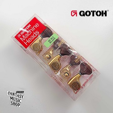 GOTOH 墨西哥玫瑰木質弦鈕頭 霧金鈕身 GS GL5 | 1:21齒輪比 45度左3右3 齒輪精細度高