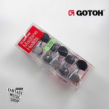 GOTOH 最新Lubri-Plate塗層 鉻合金 黑檀木方弦鈕頭 XC EN01 | 1:21齒輪比 45度左3右3 齒輪精細度高