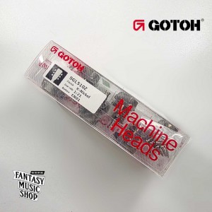 GOTOH 最新Lubri-Plate塗層 鎳銀色 黑檀木方弦鈕頭 XN EN01 | 1:21齒輪比 45度左3右3 齒輪精細度高
