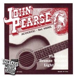 John Pearse 紅銅民謠吉他弦 600L