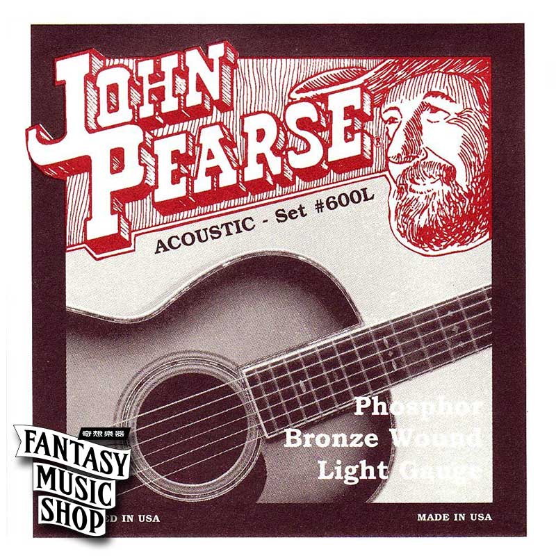 John Pearse 紅銅民謠吉他弦 12-53 | 600L — 三峽吉他 / Bass｜YA! 玩音樂