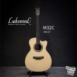 Lakewood M32C 響孔及指板鑲貝 全單板手工民謠吉他