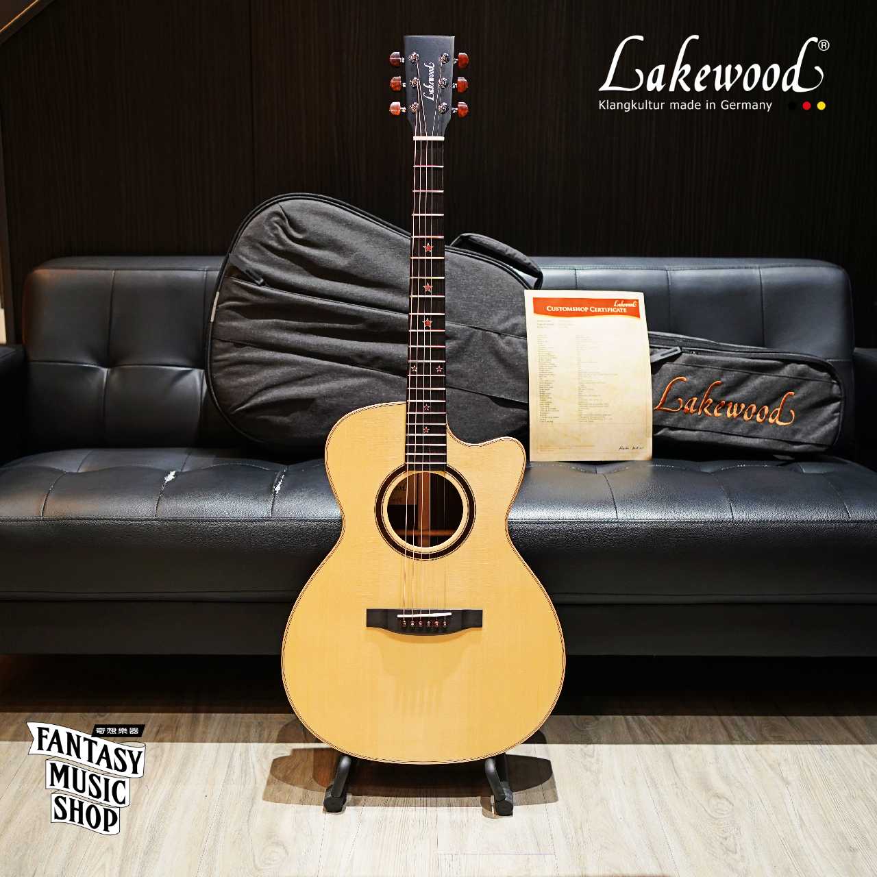 Lakewood Lakewood M32C 紅木+珍珠母貝 拼接雙層星星鑲貝 客製款 全單板手工吉他 — 三峽吉他 / Bass｜YA! 玩音樂