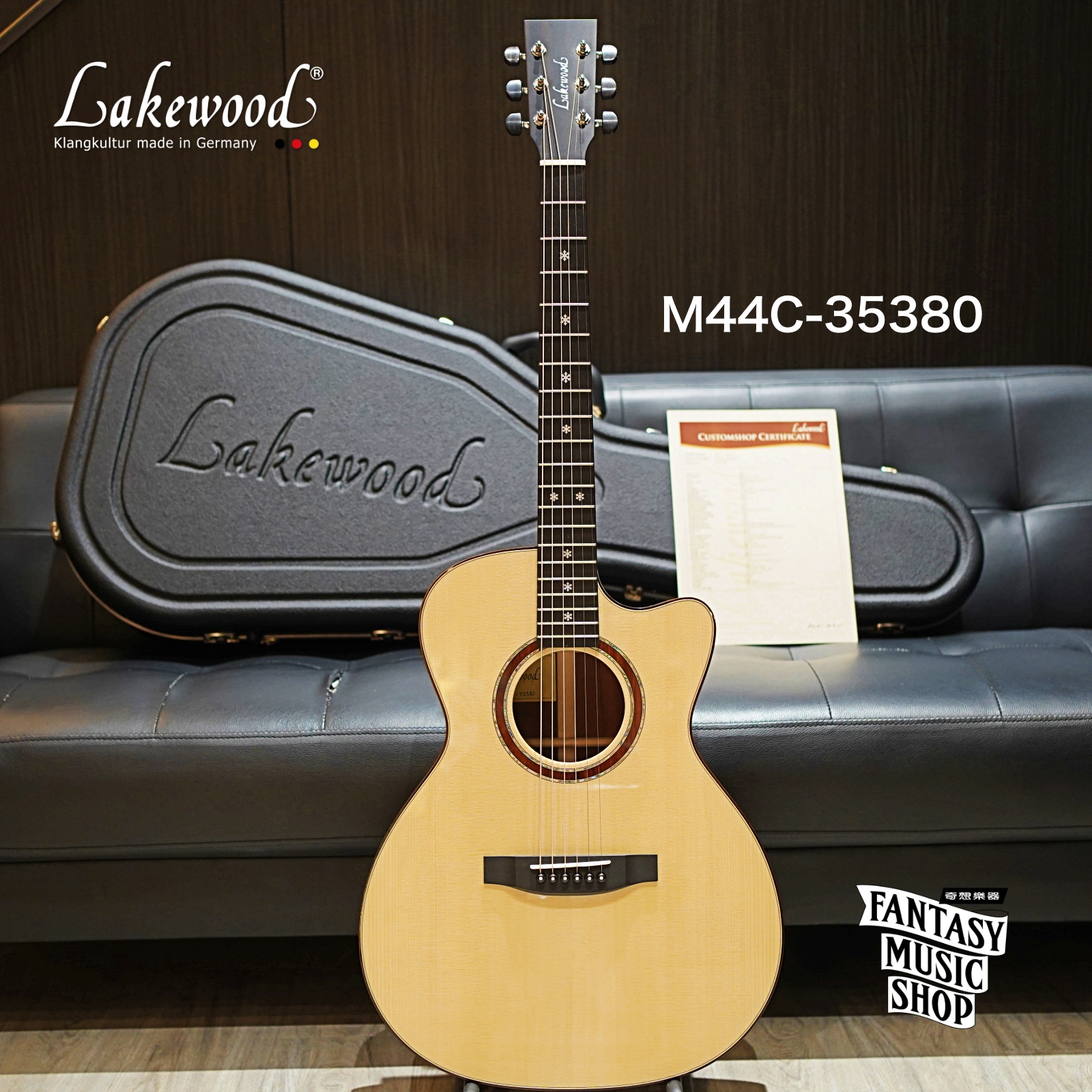 Lakewood Lakewood M44C 歐洲雲杉墨西哥黃檀 客製款 面板亮光 全單板手工民謠吉他 — 三峽吉他 / Bass｜YA! 玩音樂