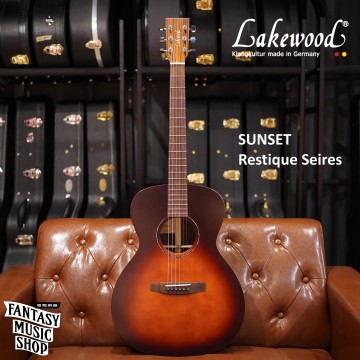 Lakewood 落日 歐洲雲杉 印枚 含拾音器 全單板手工民謠吉他 | Restique系列