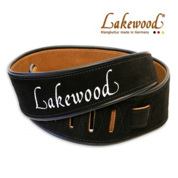 Lakewood 真皮麂皮背帶 | 黑色款 全皮革無金屬五金 德國原廠