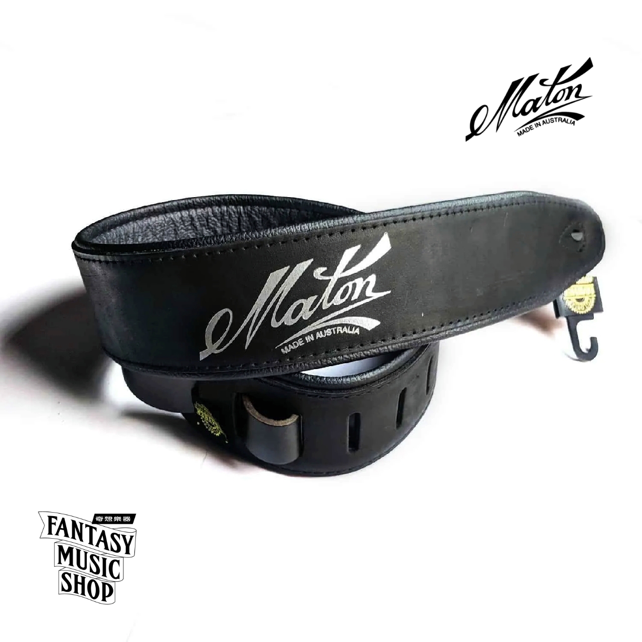 Maton Maton Deluxe 真皮柔軟 厚棉款 吉他背帶 | 黑色款：澳洲原廠 — 三峽吉他 / Bass｜YA! 玩音樂