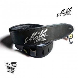 Maton Deluxe 真皮柔軟 厚棉款 吉他背帶 | 黑色款：澳洲原廠 