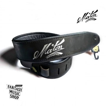 Maton Deluxe 真皮柔軟 厚棉款 吉他背帶 | 黑色款：澳洲原廠 