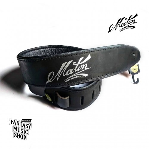 Maton Deluxe 真皮柔軟 厚棉款 吉他背帶 | 黑色款：澳洲原廠 