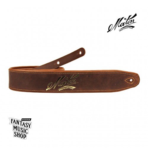 Maton Deluxe 真皮柔軟 厚棉款 吉他背帶 | 棕色款：澳洲原廠 